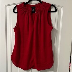 New Directions Vibrant Red Sleeveless Blouse